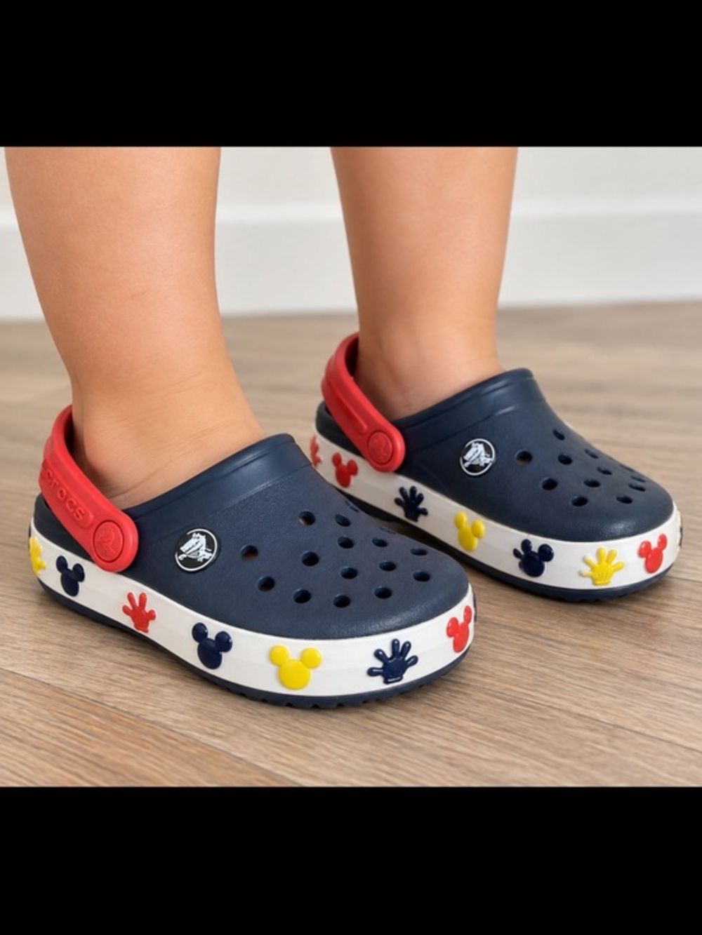 Crocs Disney Mickey Mouse Navy Red Clogs Kids Size C7